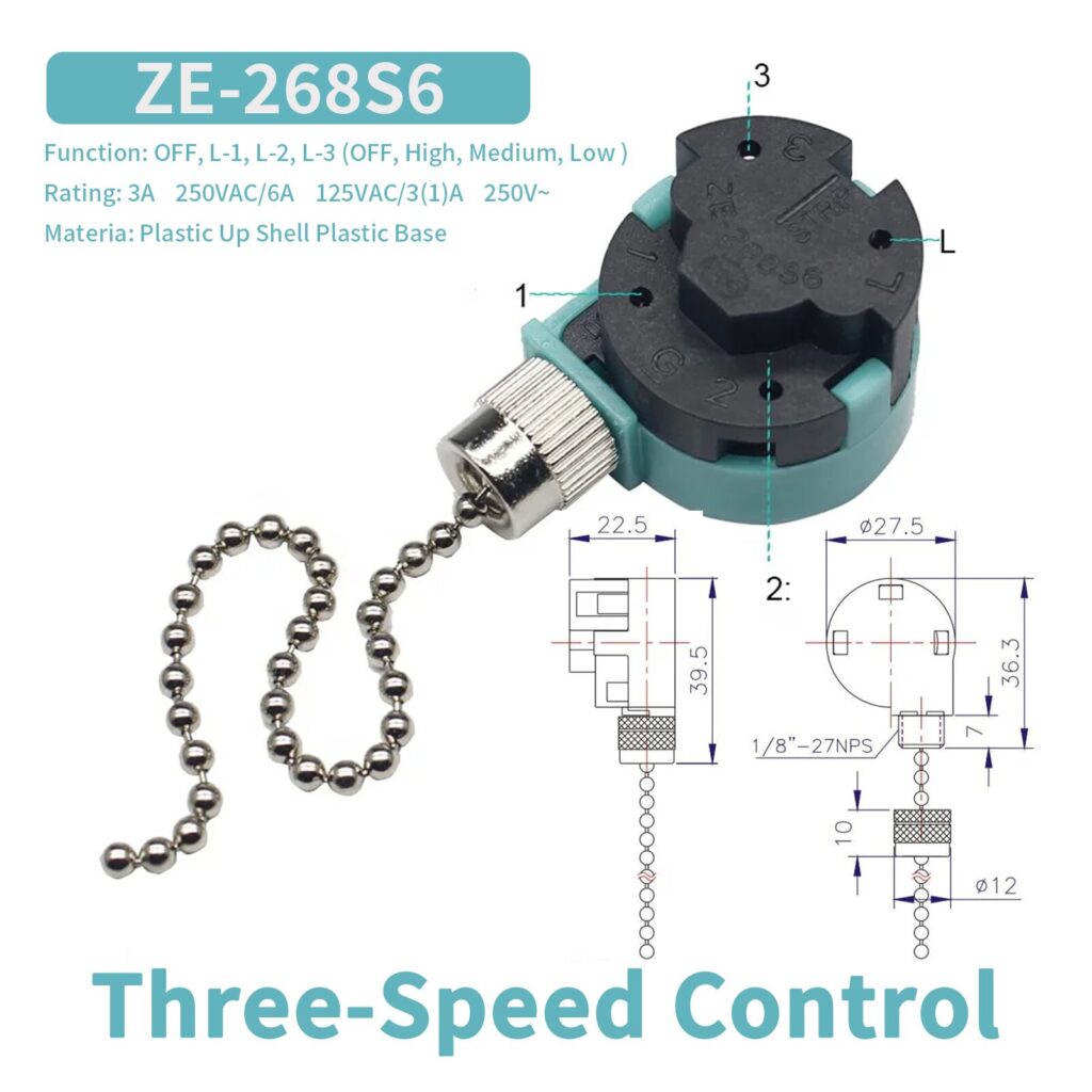 Ceiling Fan Pull Chain Switch